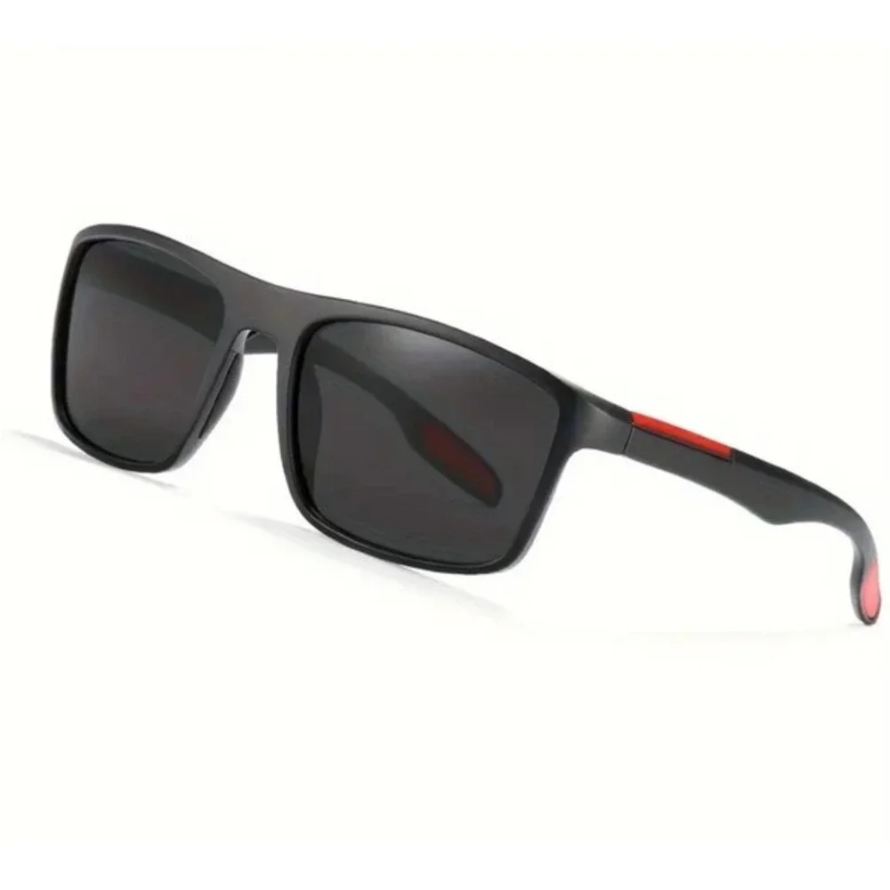 Women Sport Sunglasses Black Frame Red Accent Golf Driving Run Streetwear Lentes